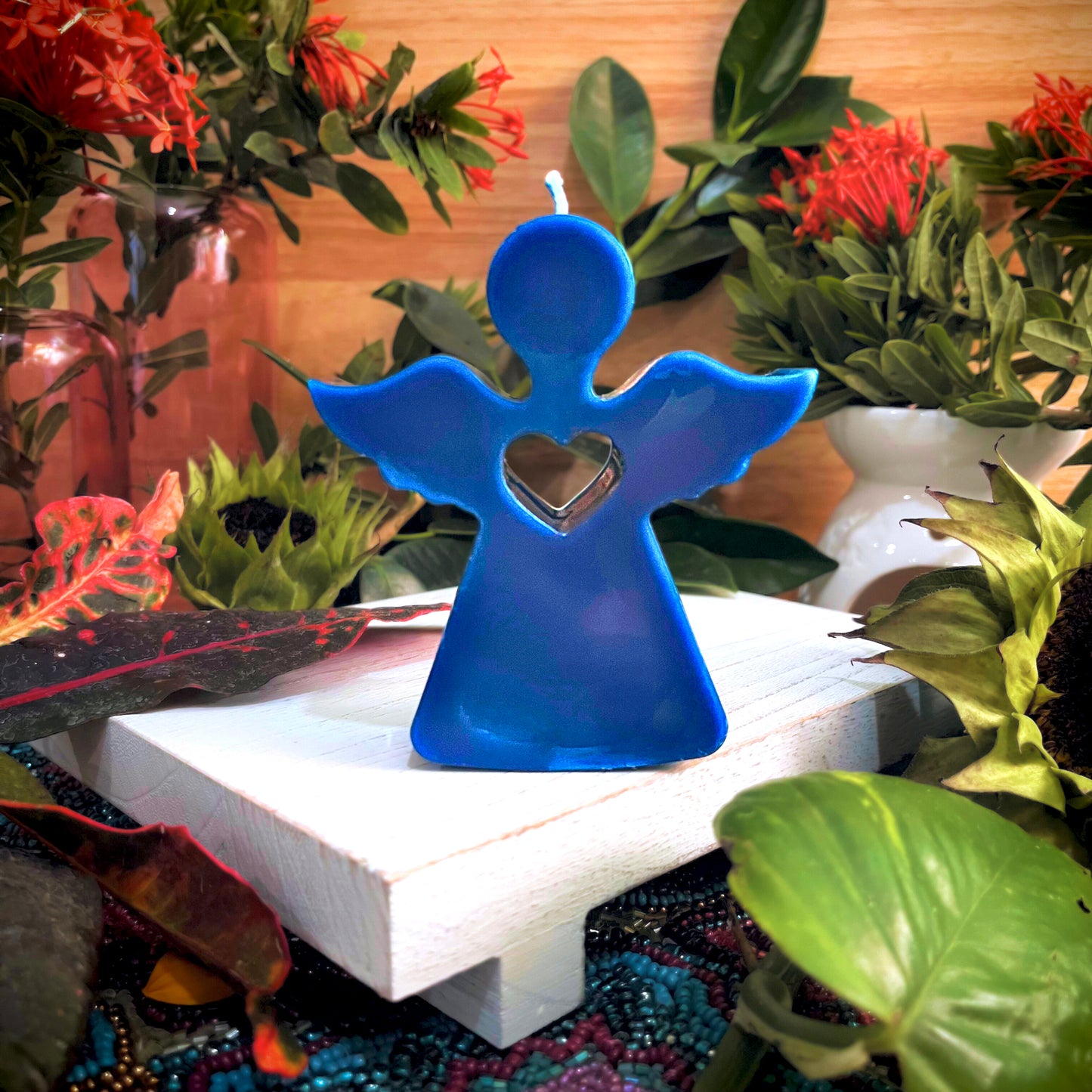 Heartfelt Guardian Navy Beeswax Candle