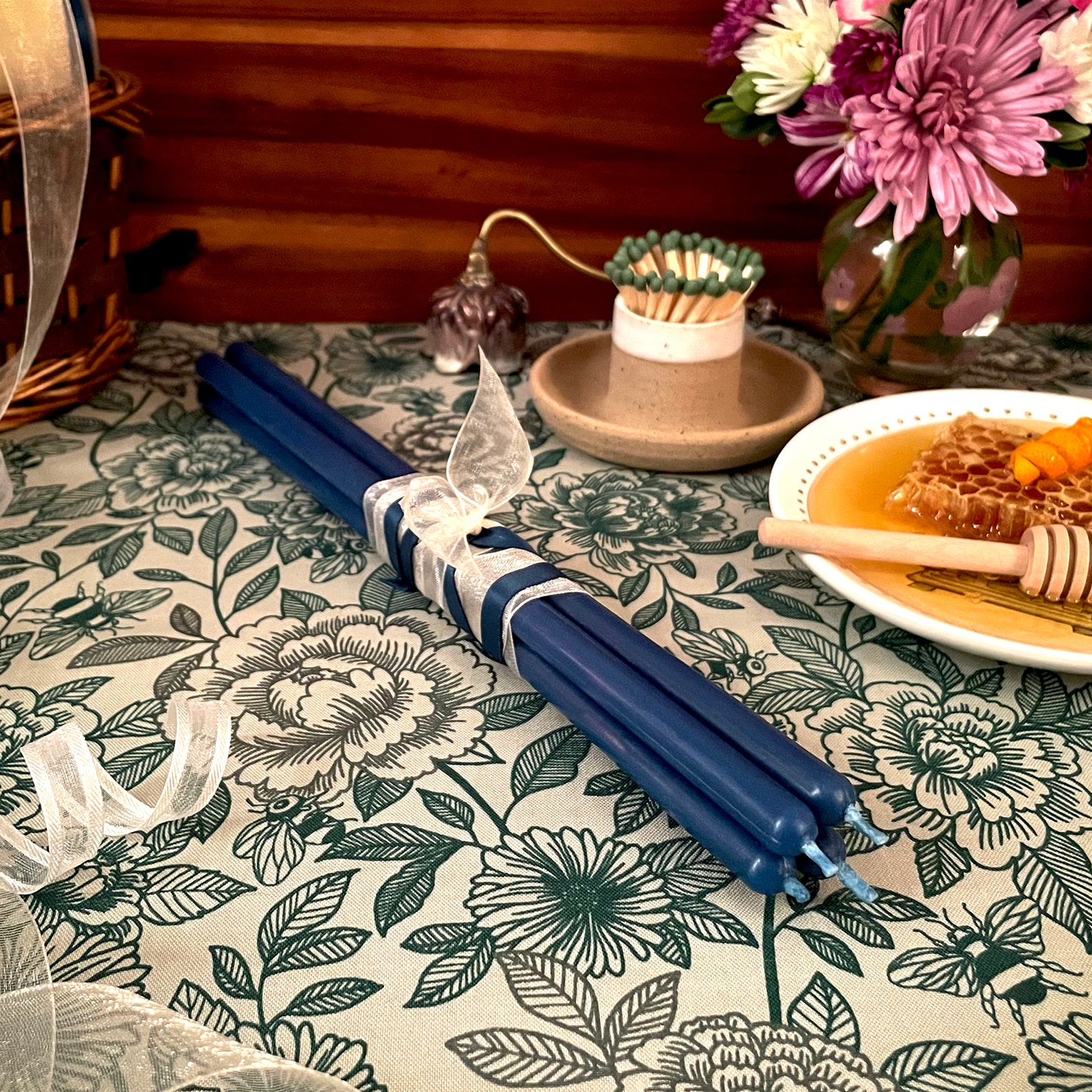 10 конусов синего пчелиного воска (тонкие 10 дюймов)