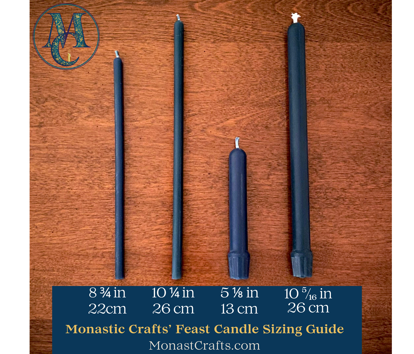 6 конусов синего пчелиного воска (толщиной 10 дюймов)