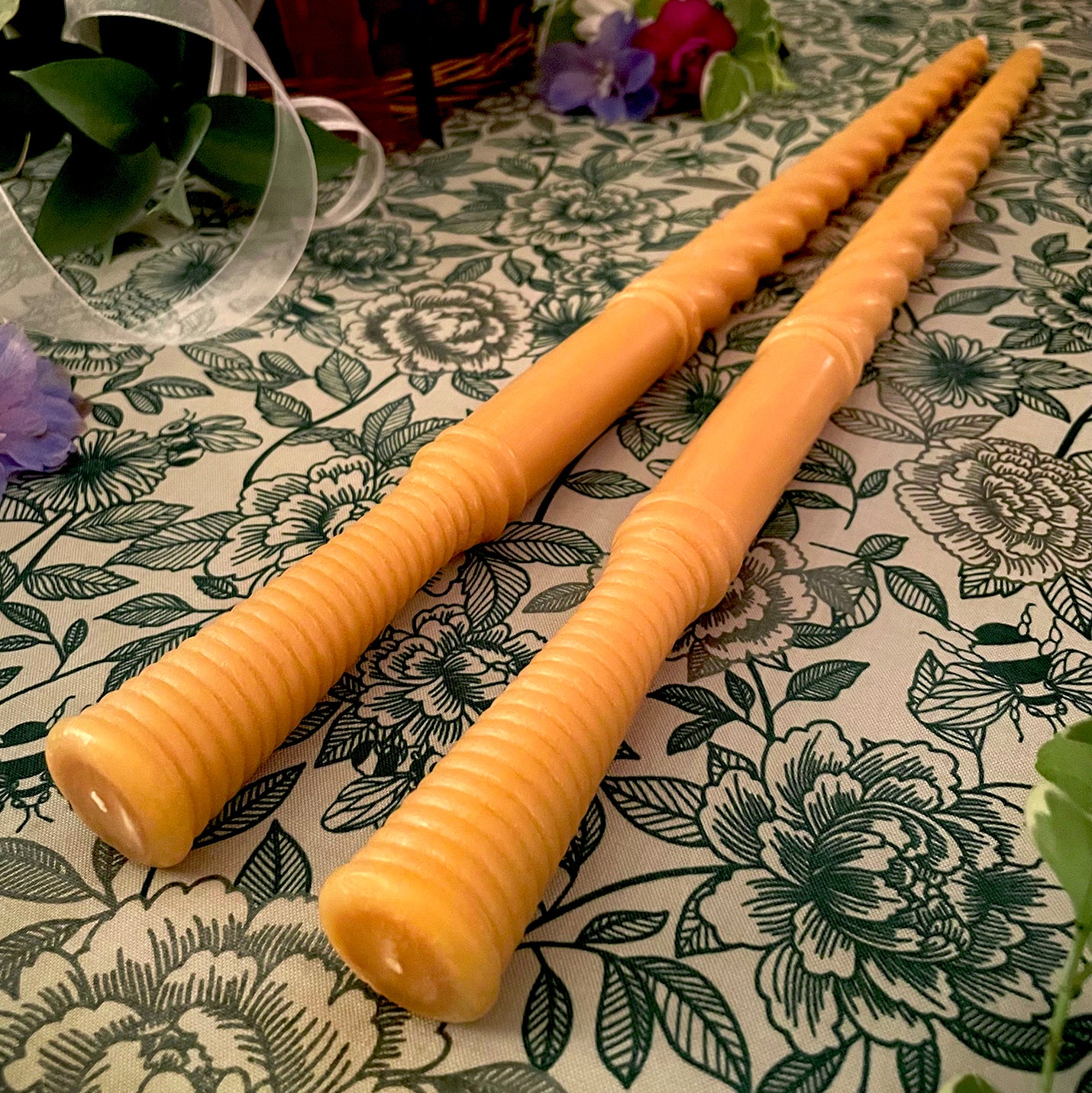 Traditional Wedding Candles - Set of 2 (Golden Beeswax, 17 in)