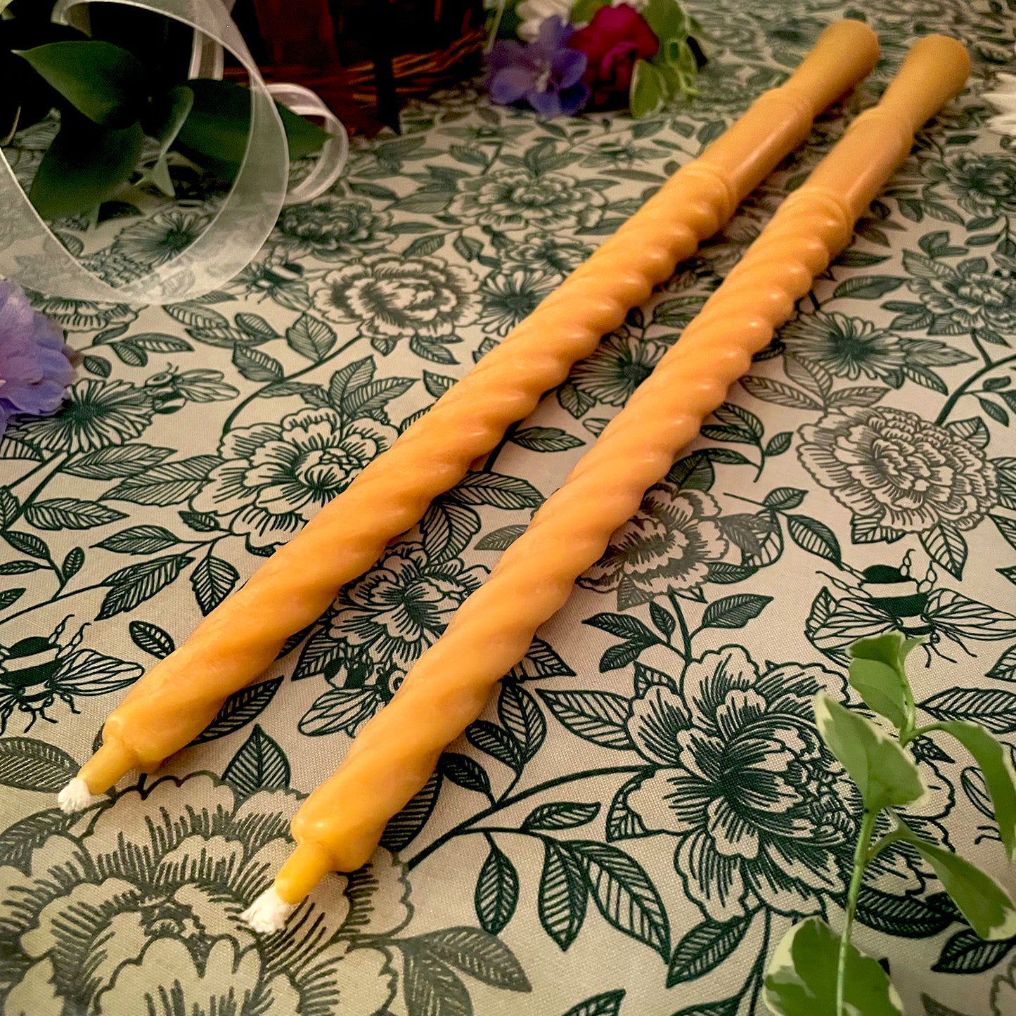 Traditional Wedding Candles - Set of 2 (Golden Beeswax, 17 in)