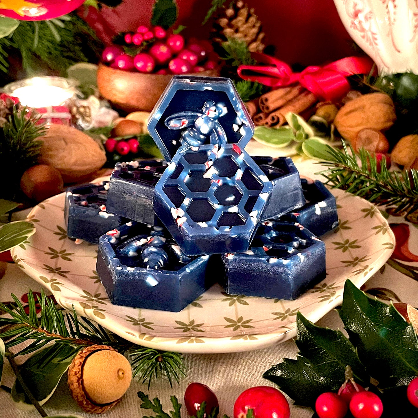 Sapphire Snow Beeswax Melts: 8 Count