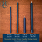 6 Blue Beeswax Tapers (Thick 10in)