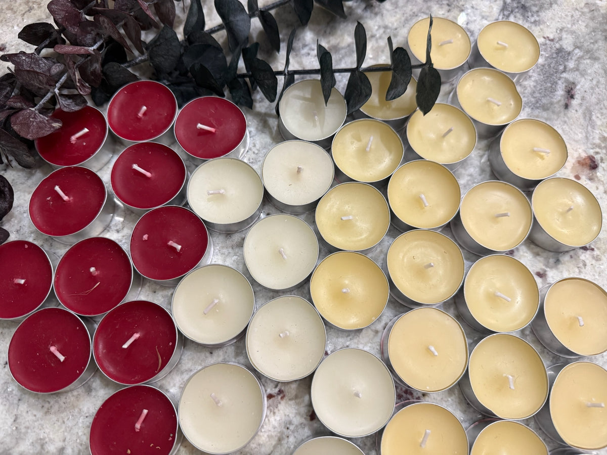 Candles Votive Tealights - Blessed Beeswax Set of Two