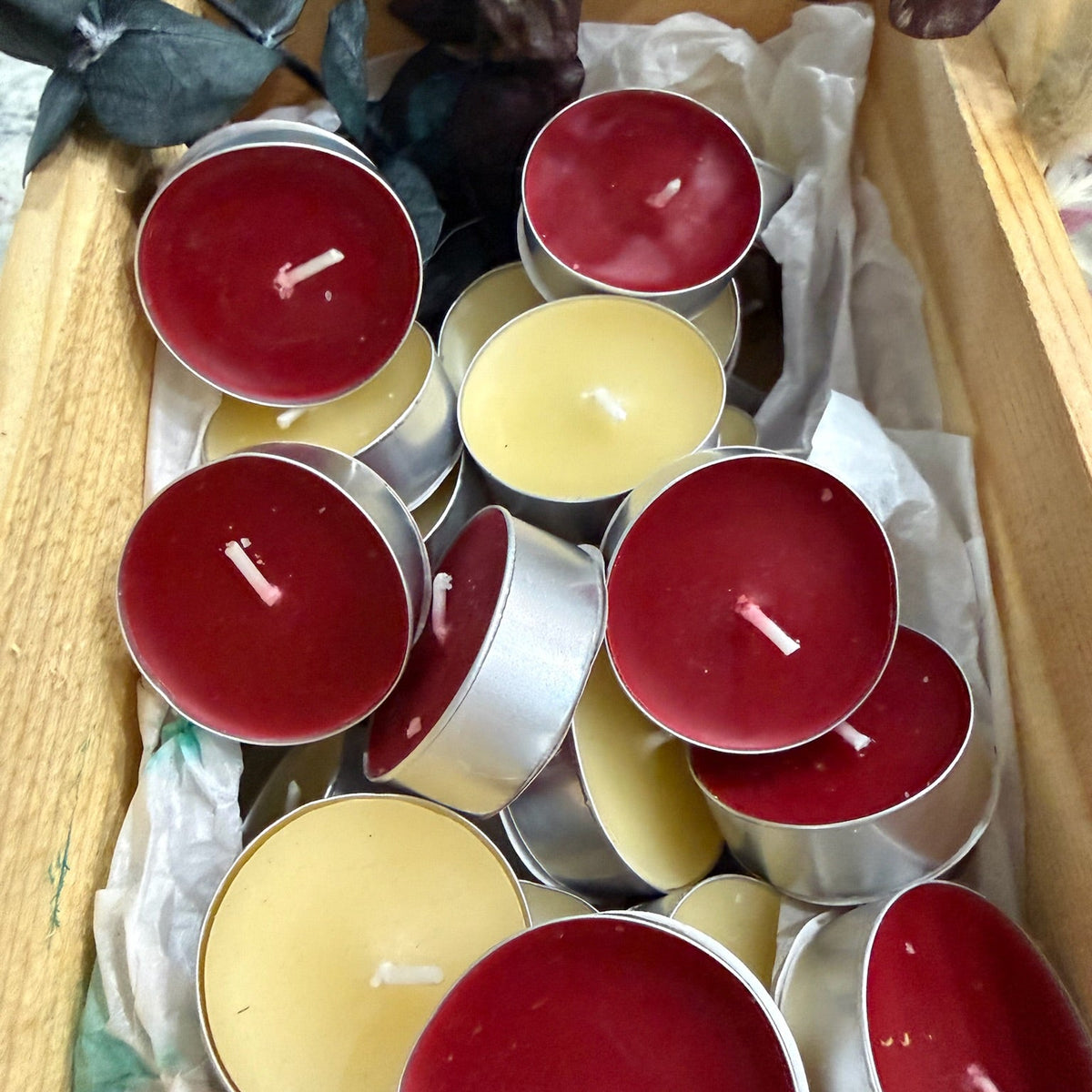 Candles Votive Tealights - Blessed Beeswax Set of Two