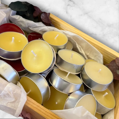 Candles Votive Tealights - Blessed Beeswax Set of Two