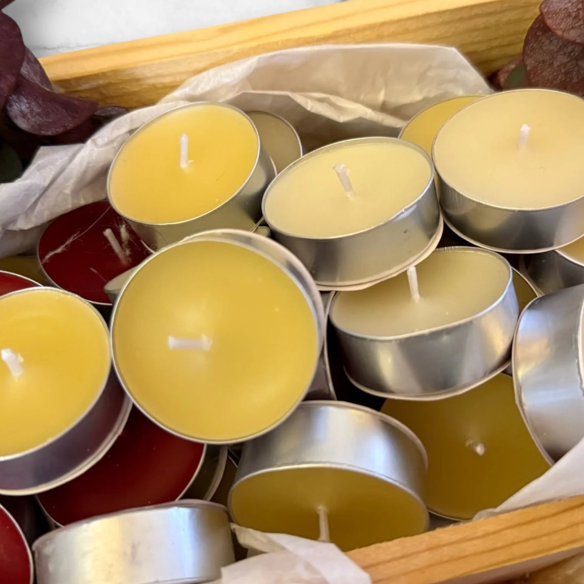 Candles Votive Tealights - Blessed Beeswax Set of Two