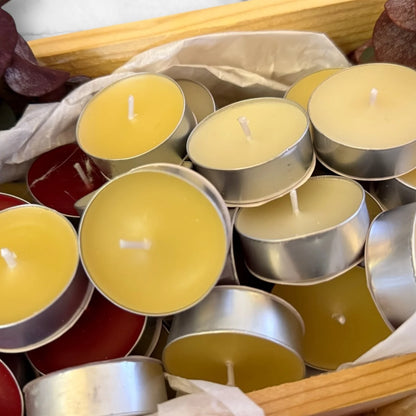 Candles Votive Tealights - Blessed Beeswax Set of Two
