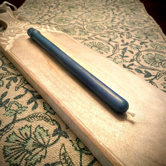 Blue Beeswax Taper (Thick 10in)